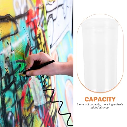 White 40cc Plastic Airbrush Replacement Cup for Model Painting Projects - size: 8.7X3.50X3.50CM