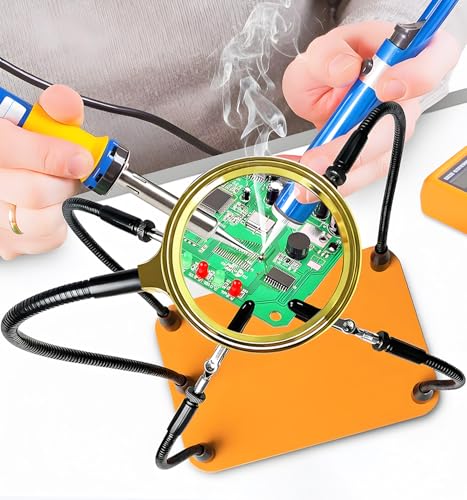 Helping Hands Soldering Station Magnifying Glass PCB Holder Tool - size: Medium