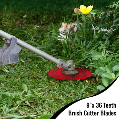 9" 36T Carbide & 10" 3T Brush Cutter Blades with Universal Adapter Kit