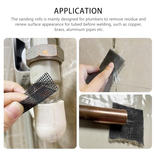 SCOTTCHEN Sanding Rolls/Plumbing Sanding Cloth 1-1/2" x 11yd (33 ft) / Plumber's Double Side Open Mesh/Silicon Carbide Grit #80-1Roll - size: Roll: 1-1/2"x 33 ft, style: #80