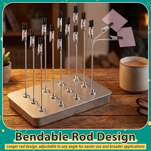 Nuanchu 2 Pcs Painting Stand with 24 Alligator Clips 15 Brushes, Silvery - color: Silvery