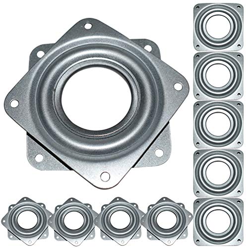10Pack 3Inch Lazy Susan Hardware Square Rotating Bearing Plate Turntable