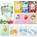 10 Pack Kids Face Mask Sheet,Fruit Face Masks Skin Care Set - color: 10Pcs-Set 04, size: 1 Count (Pack of 10)