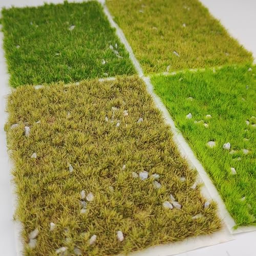 Static Grass Mat 5.6x3.8 Self-Adhesive Sheet for Models - color: Winter Yellow