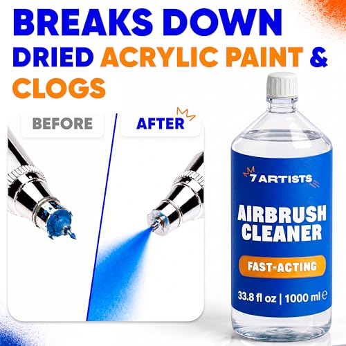 Airbrush Cleaner 33.8 fl oz - Cleaning Solution & Paint Remover