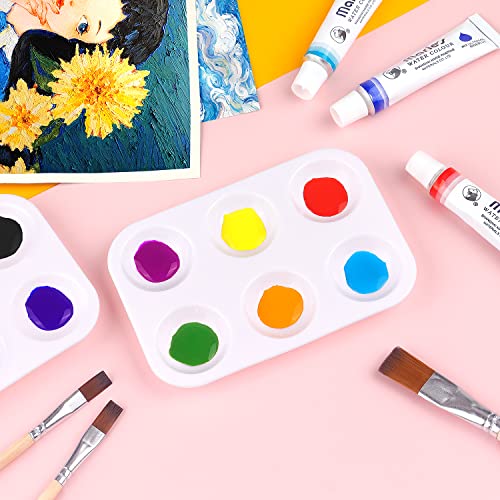 Tamaki 16 PCS Plastic Paint Tray Palettes, White - color: White 16 Pcs