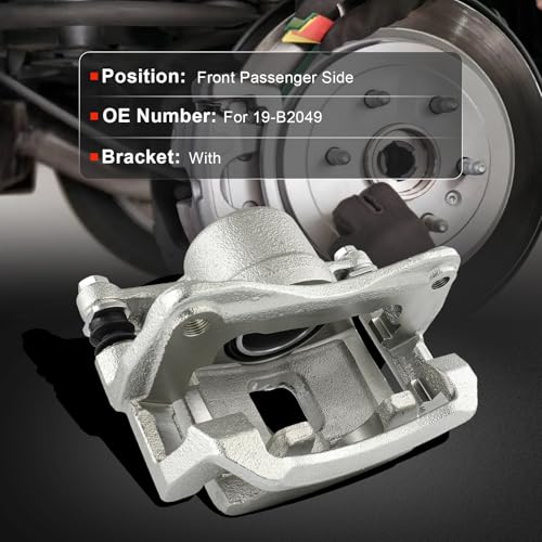cciyu Front Right Disc Brake Caliper Assembly with Bracket 19-B2049 - size: Front Right[19-B2049]