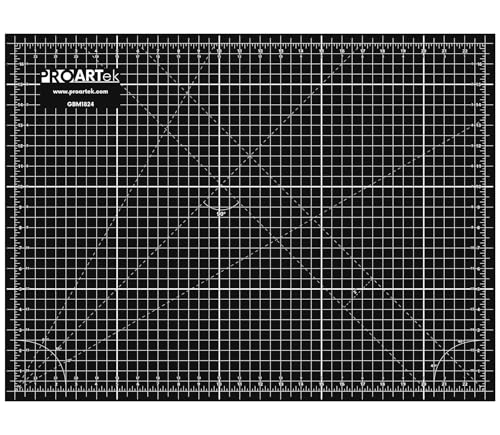 Proartek PK00007 Model GBM1824 Series 18" x 24" Professional Cutting Mat; Double-Sided Green/Black; Self-Healing; For Graphic Arts, Hobbies, Quilting, Scrapbooking, and other Cutting Projects - size: 24"L x 18"W