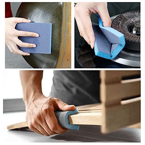 16Pcs 220 Grit Sanding Sponge, Jamiikury Sanding Blocks Washable and Reusable, Wet Dry Sandpaper Sponge for Wood Metal FurniturePaint and Drywall - size: 220 Grits