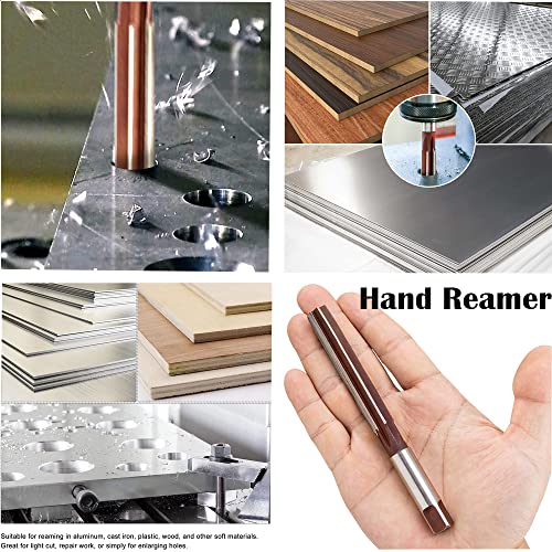 Utoolmart Hand Reamer 6mm Alloy Tool Steel H8 6 Straight Flutes 9Crsi Hand Milling Cutter Tool 2pcs - size: 6mm(2pcs)