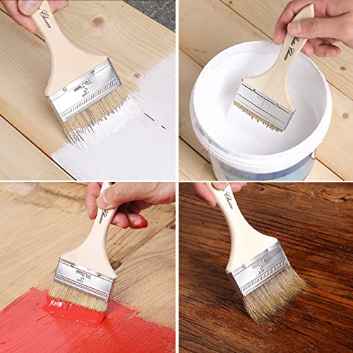 Bates- Chip Paint Brushes, 3 Inch, 6 Pack, Chip Brush, Brushes for Painting, Paint Brushes, Stain Brushes for Wood, Natural Bristle Paint Brush, 3 Inch Paint Brush, Chip Paint Brushes for Paint - size: 3 Inch, 6 Pack