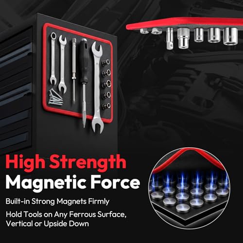 Magnetic Tool Mat, 40 LBS Flexible Magnetic Mat, Magnetic Tool Holder - color: Red, size: 1PC Magnetic Tool Mat