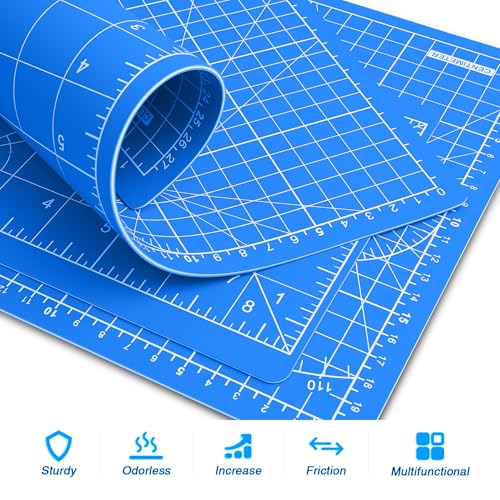 DIYSELF 12in×18in Cutting Mat, A3 Self Healing Craft Mat, Paper Craft Tools - color: Blue, size: 18"L x 12"W