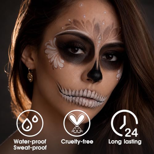 BADCOLOR Brown Face Body Paint Stick, Full Coverage Face Paint Stick for Adults Children Cosplay Makeup, Blendable Facepaint Foundation for Werewolf Deer Bear Scarecrow Zombie Pirate Cosplay - color: 1PCS Brown