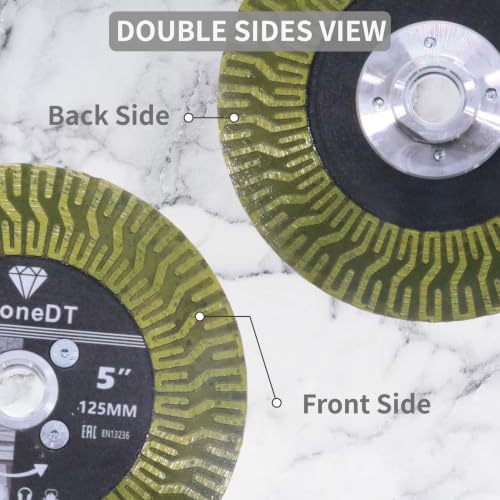5 Inch Diamond Tile Saw Blade with 5/8"-11 Flange