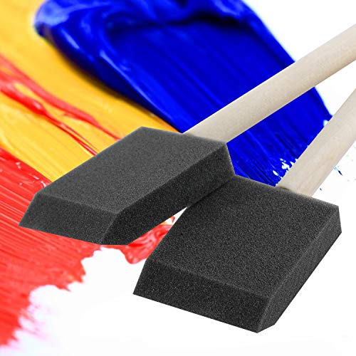 Bates Foam Paint Brushes, 2-Inch, 48 Pack - Sponge Brushes for Painting, Staining, and Mod Podge - color: Black, size: 2 inch, 48 Pack