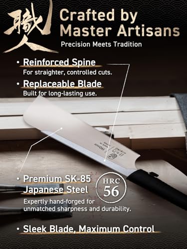 HIBINO Japanese Pull Saw | 7.5" Kataba 14 TPI Crosscut, Made in Japan - size: 7.5 inch (190mm)