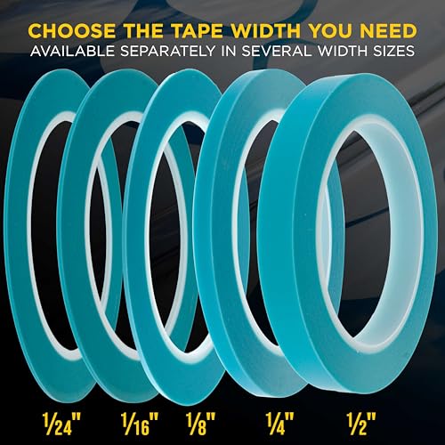 Custom Shop Vinyl Fineline Pinstripe Tape, Blue 1/24" x 36 Yard Roll - size: 1/24-Inch x 36-Yards