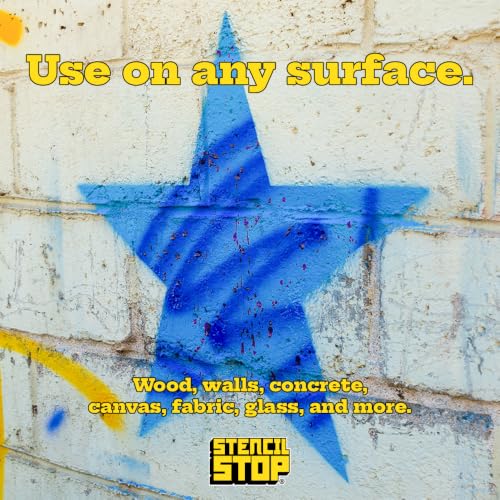 Radiating Scroll Star Stencil – Stencil Stop 9 Inch Reusable 14 Mil Mylar Painting Template - color: Radiating Scroll Star Stencil, size: 9 Inches