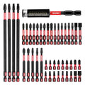 GEINXURN Impact Tough Magnetic Mixed 45Pack Insert Driver Bits, S2 Alloy Steel Screwdriver Power Bits Set with 1Pcs Impact Magnetic Bit Holder - size: Mixed-45Pcs