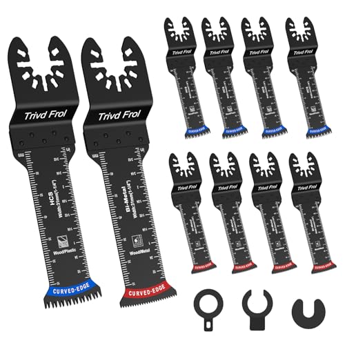 Trivd Frol 10 PCS Extra Long Multi Tool Blades for Wood Plastic Nails Metal - size: 10 PCS 31MM Extra Long