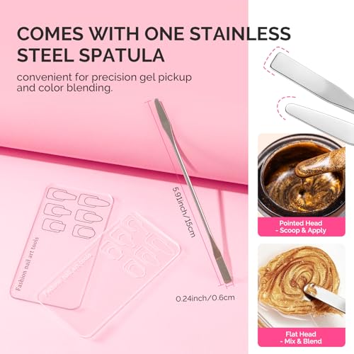 MelodySusie 2Pcs Nail Art Practice Palette with Spatula Clear - size: 2Pcs with Spatula