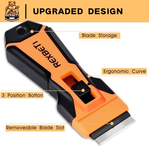 REXBETI Razor Blade Scraper Tool, Paint, Windows, Glass Stovetop Scraper - size: 1 Pack(5.71 inch)