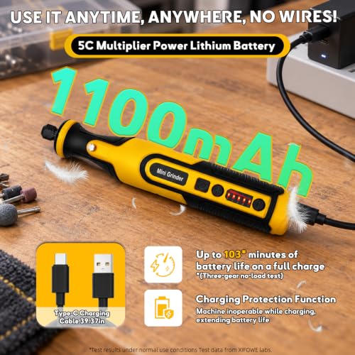 7.2V Mini Cordless Rotary Tool, 59 Attachments for DIY Crafts - size: 7.2V