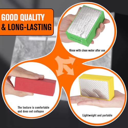 GDDGHS 19pcs Diamond Sanding Pads 50-8000 Grit, Upgraded 4 Inch Diamond Polishing Pads Kit for Marble Stone Granite Concrete Tile, Granite Polishing Pads for Wet/Dry Use - size: 19 PCS Diamond Polishing Pads