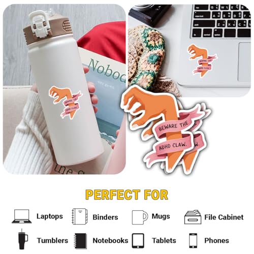 3Pcs Beware The Ahhd Claw Sticker Gift Funny Hyperfocus Neurodivergent