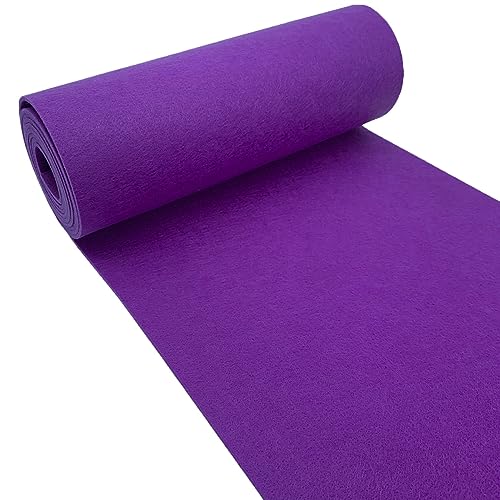 aufodara Felt Fabric 11.8 x 98.4 inch Craft Felt Fabric Roll, Felt 3mm Thick for Felt Table Mats DIY Arts & Crafts Patchwork Sewing Decorations (Purple) - color: Purple