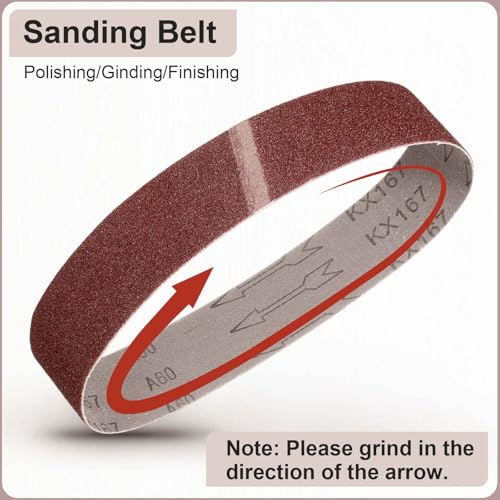 HARFINGTON 3 x 18 Inch Sanding Belts, 12 Pcs 80 Grits Aluminum Oxide Abrasive Belt Sander File Belt for Woodworking, Metal Polishing, Knife Sharpener - size: 3 x 18 Inch(80 Grit)