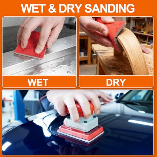 28 Pcs 2500 Grit Sanding Sponge,Ultra Fine Sandpaper,Soft Foam Hand Sander Block Wet Dry Sanding Pads for Automobile Wood Furniture Metal Drywall Polishing - style: 2500 Grit 28PCS