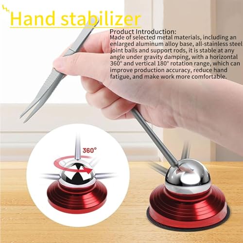 Handheld Stabilizer Model Making Support Convenient Hobby Craft Tool Versatile Helping Hands Carving for Electronic Repair - color: Red