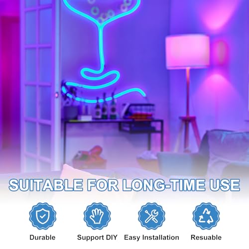 PATIKIL LED Strip Light Clips, 60 Pack Mounting Bracket Fixing Clips Plastic Clamp Holders with Screws for 16-19mm Neon RGB Light Cable Ribbon, Translucent - size: 16mm-19mm