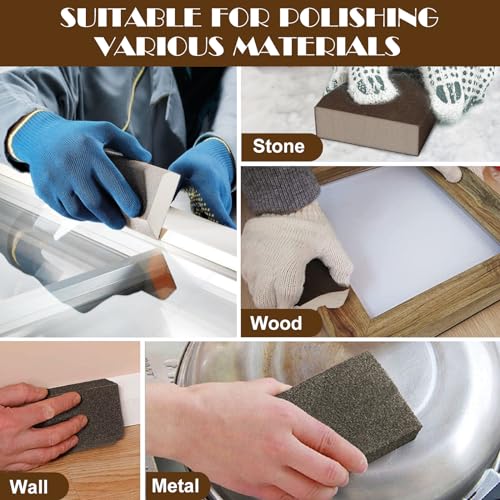 8pcs Mix Grit Sanding Block - 60/80/100/120/180/220 Grit - size: 60/80/100/120/180/220 Grits