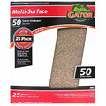 Gator 9" x 11" Multi-Surface Sanding Sheets, 50 Grit, 25 Pack - size: 50 Grit
