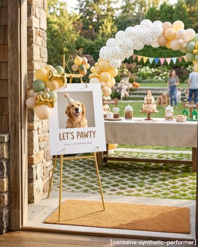 53.9" Gold Easel Stand for Sign, Display Easel for Wedding Sign, Painting - color: Gold DM