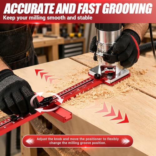 Router Circle Cutting Jig for DeWalt/Bosch/Milwaukee Compact Routers – 4 in 1 Adjustable Router Jig, Aluminum Alloy Circle Cutting Guide for Trim Routers, 5.5–30" for Circles, Arcs & Grooves - size: Standard Size