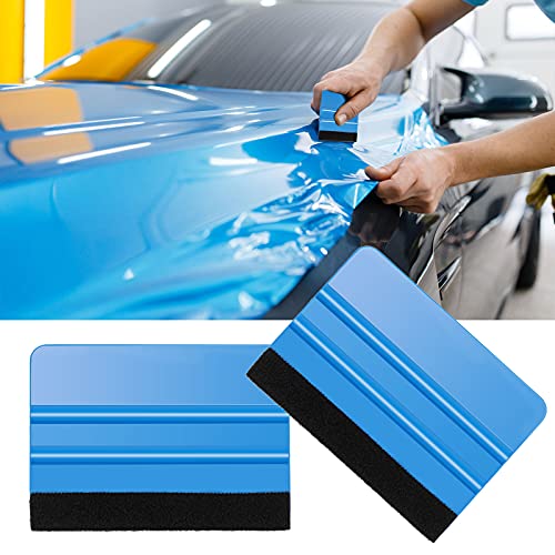 Frienda 12 Pcs Felt Edge Squeegee for Vinyl, 4 Inch Plastic Edge Tool