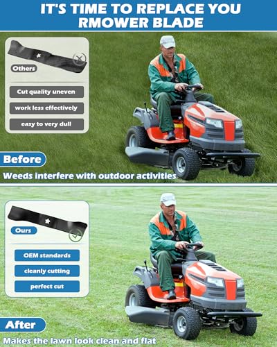 IWIWE 588811002 Mower Blades Fits Husqvarna 48 Inch Lawn Mower Deck
