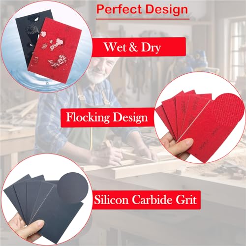 20 PCS 3 x 4 Inch 3000 Grit Sanding Sponge - Ultra Fine Hook-and-Loop Backing Sanding Sponges Pads - Soft Foam Sand Block Wet Dry Sandpaper for Model Plastic Toy Drywall Metal Wood Furniture Polishing - style: 3000 Grit