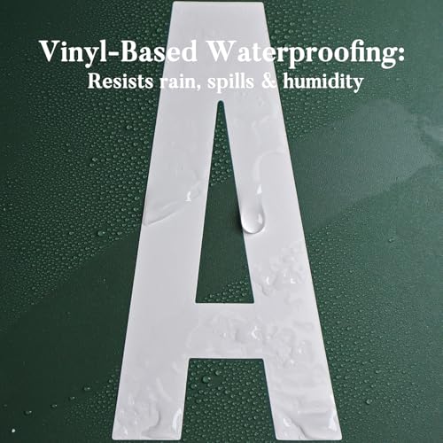 114 White Large Alphabet Stickers, 5 Inch Self-Adhesive Letters - color: White