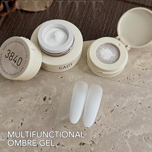 GAOY Cushion Ombre Painting Gel with Sponges, White - color: White