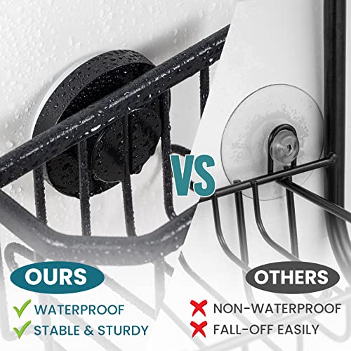 TAILI Sponge Holder for Kitchen Sink with Strong Suction Cup-Black - color: Black, size: 6.1" x 3.5"