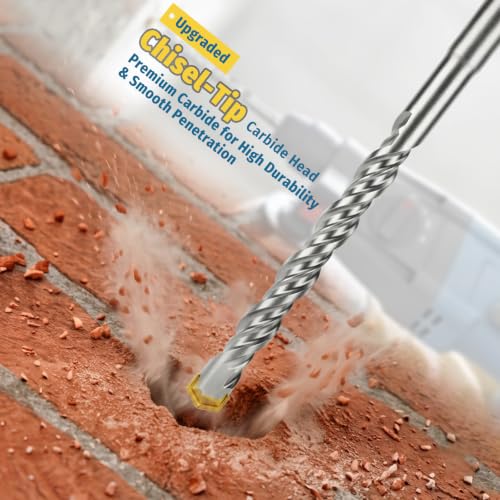 5/16" x 6" 5-Pack SDS-Plus Heavy Duty Carbide Concrete Drill Bits - size: 5/16" x 6"