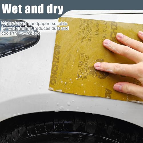600 Grit Sand Paper, 9 x 11 Inch, 25 Pcs Wet Dry Sandpaper Sheets, Silicon Carbide for Wood, Metal, Automotive Sanding and Polishing, Waterproof and Durable - style: 600 Grit