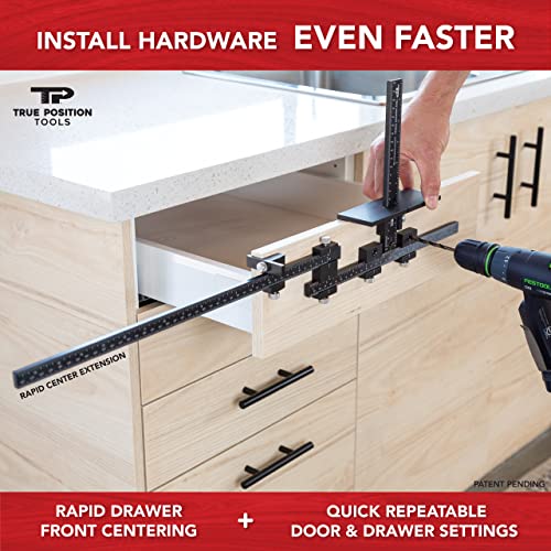 MAX Cabinet Hardware Jig - Install Long Pulls and Shelf Pin Holes - Made In USA - Hand Calibrated by True Position Tools - size: MAX
