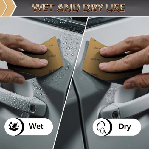 Premium 30-Sheet 120 Grit Wet Dry Sandpaper, 9 x 3-2/3 Inch - style: 120Grit