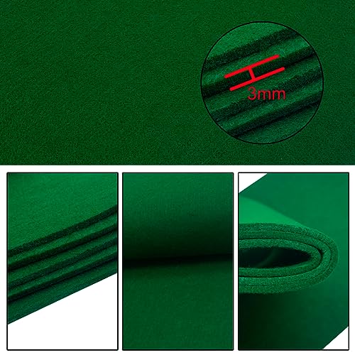 aufodara Felt Fabric 11.8 x 98.4 inch Craft Felt Fabric Roll, Felt 3mm Thick for Felt Table Mats DIY Arts & Crafts Patchwork Sewing Decorations (Green) - color: Green